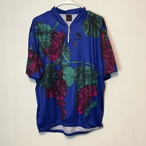 Giordana Women's Jersey Cycling Bike Size XXXXL Short Sleeve Top Grapes 1/4 Zip.